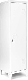 Armadietto IDMarket ESTER in metallo design industriale con porta bianco