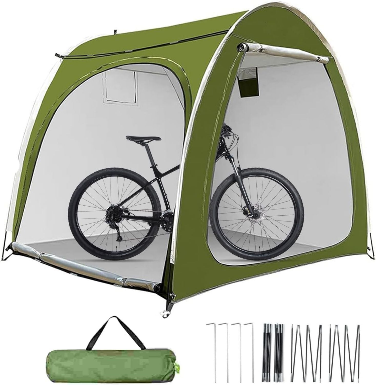 Tenda di stoccaggio per capanno Oxford impermeabile copertura esterna di protezione UV antivento garage pieghevole portatile attrezzatura riutilizzabile resistente alle intemperie per