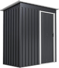 Outsunny Casetta da Giardino Porta Utensili in Lamiera di Acciaio Capanno da Giardino in Acciaio con Porte Scorrevoli 163x89x182cm Nero Acciaio Zincato Porta Scorrevole Bloccabile Capanno da Giardino Capanno Porta Attrezzi