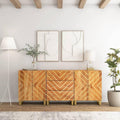 Casa Giardino Credenze 2 pz 60x34x75 cm Legno Massello Mango Grezzo