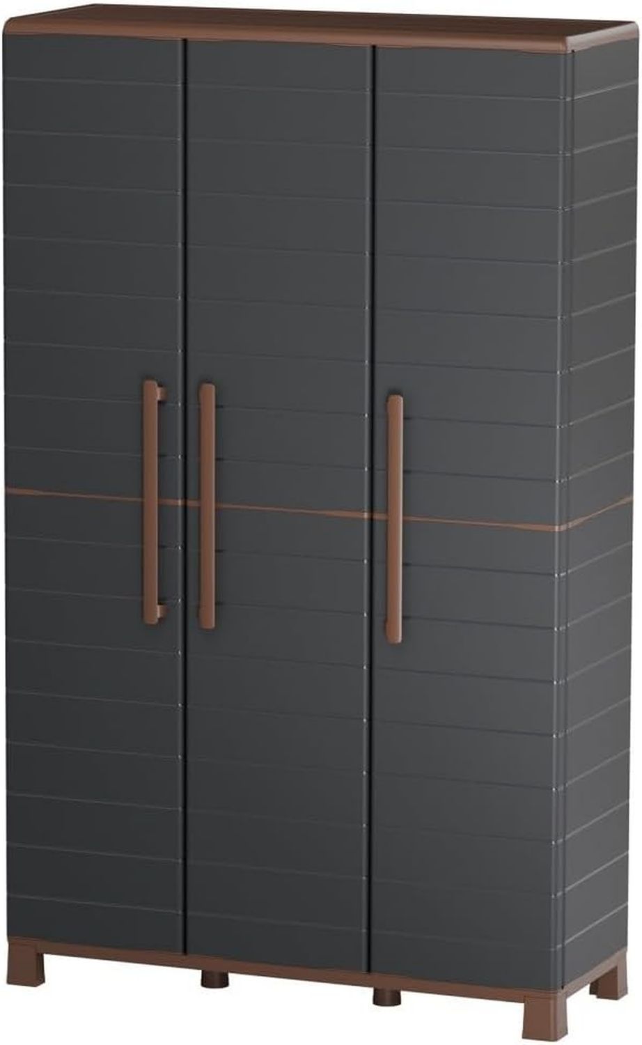 Armadio Art Plast porta bancone antracite 3 ante 3 ripiani regolabili 102 37 169 cm portaoggetti x x per garage
