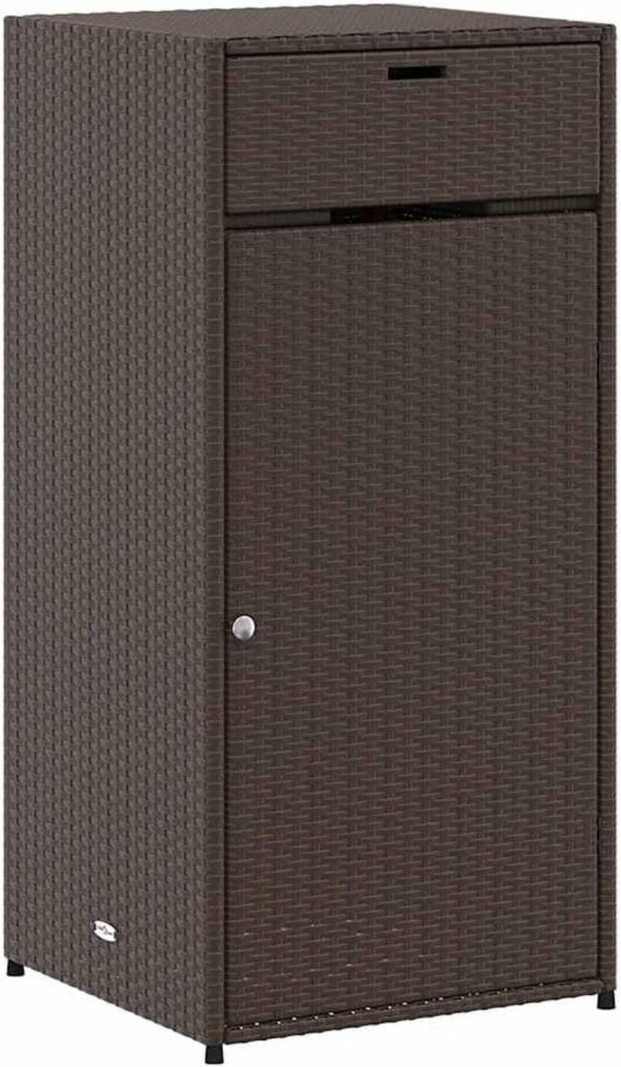 vidaXL Tuinkast 55x55x111 cm poly rattan bruin