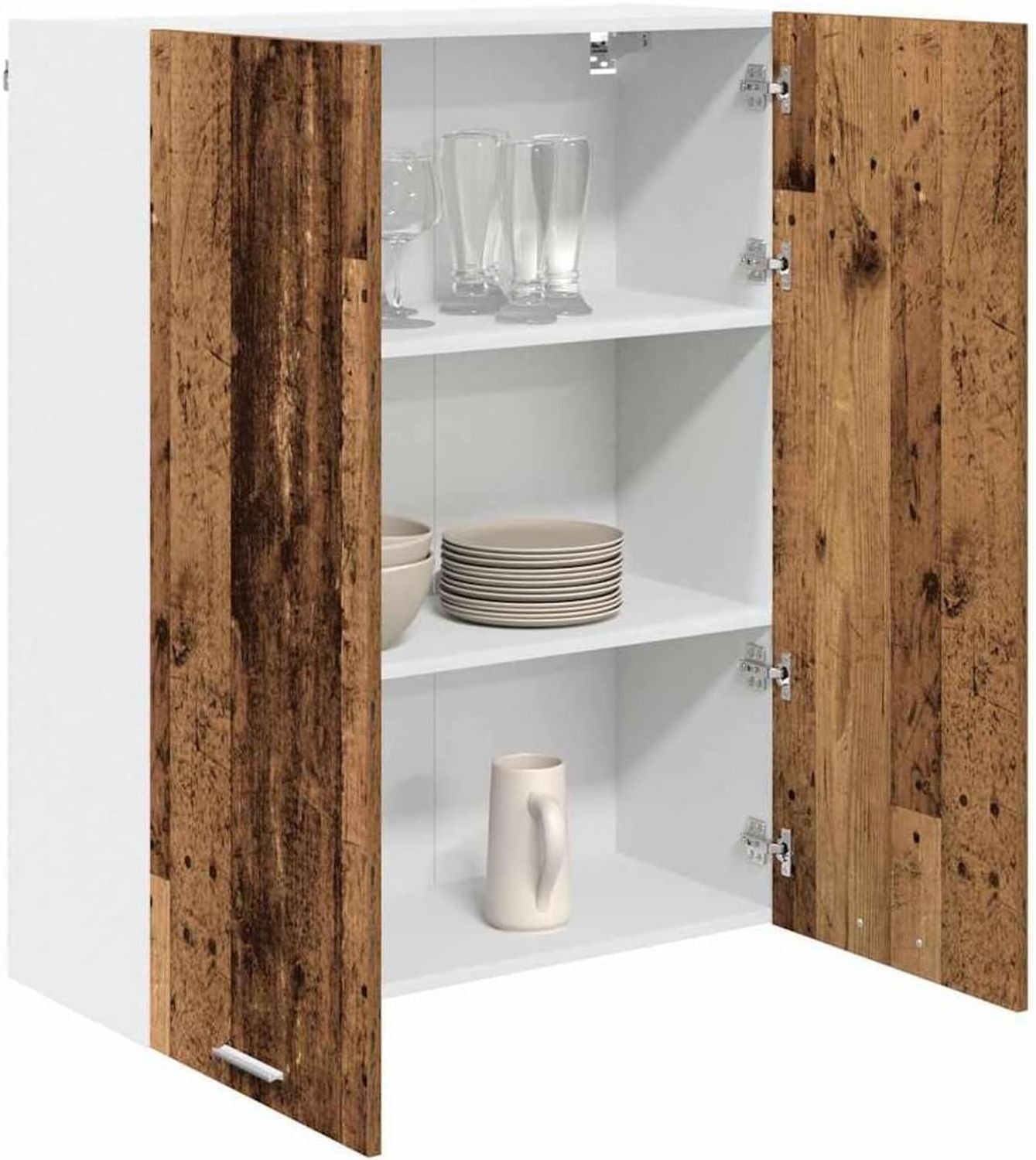vidaXL Hangkast Oudhout 80 x 31 x 100 cm Bewerkt hout