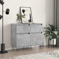 Casa Giardino Credenze 2 pz Grigio Cemento 40x35x70 cm Legno Ingegnerizzato