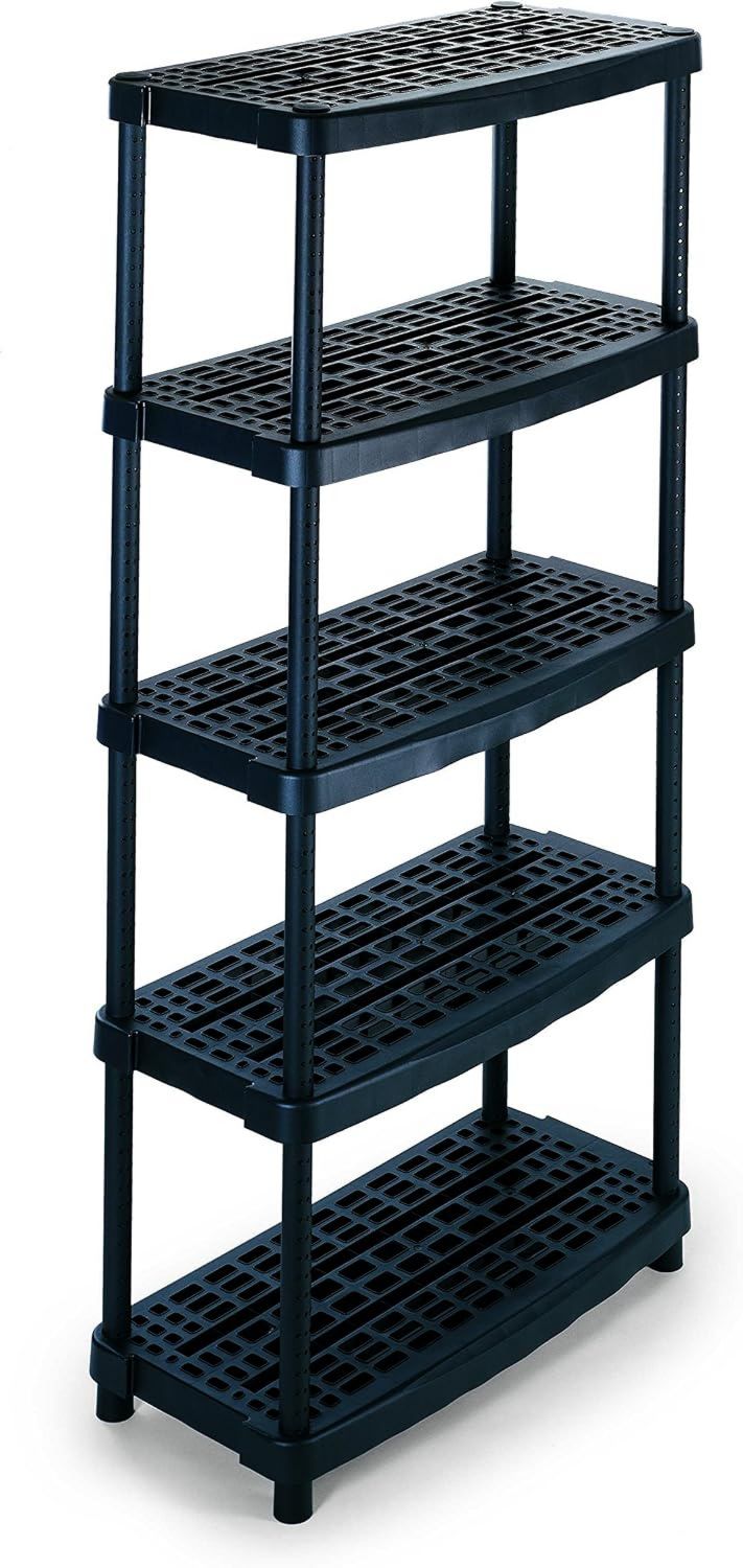 Scaffalone 1836 5 Scaffale Modulare a 5 Ripiani da Interno Esterno. Materiale Plastica Dimensioni 93x45 3x188 5 cm